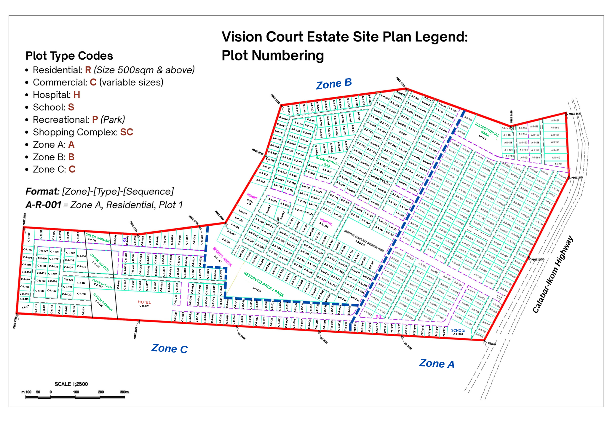 Vision Court Estate Site Plan